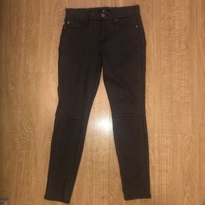 7 For All Mankind coated moss green jeggins 26